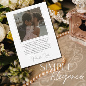 Elegant Modern Photo Wedding Kaart