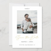 Elegant Modern Photo Wedding Magnetische Uitnodiging (Voorkant)