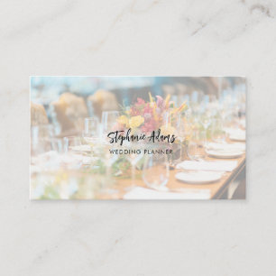 Elegant Modern Photo Wedding Planner Visitekaartje