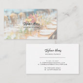 Elegant Modern Photo Wedding Planner Visitekaartje (Voorkant / Achterkant)