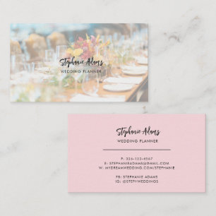 Elegant Modern Photo Wedding Planner Visitekaartje