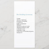 Elegant modern Photo Wedding Program Programmakaart (Achterkant)