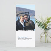 Elegant modern Photo Wedding Program Programmakaart (Staand voorkant)