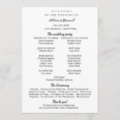 Elegant Modern Photo Wedding Program Template Programmakaart (Achterkant)