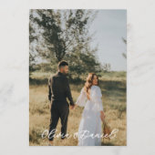 Elegant Modern Photo Wedding Program Template Programmakaart (Voorkant)