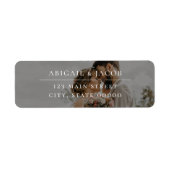 Elegant Modern Photo Wedding Return Address Etiket (Voorkant)