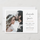 Elegant Modern Photo Wedding Save The Date (Voorkant)