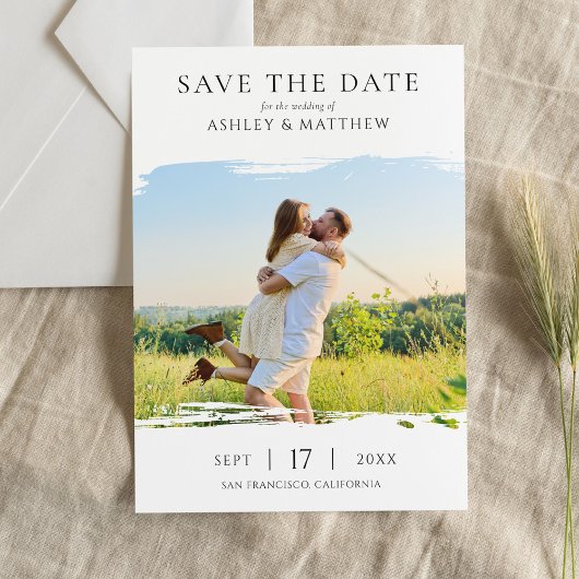 Elegant Modern Photo Wedding Save the Date