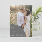 Elegant Modern Photo Wedding Save the Date (Staand voorkant)