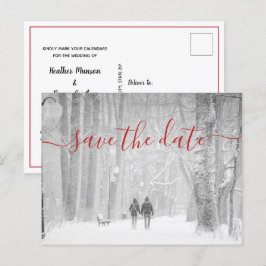 Elegant Modern Photo Wedding Save the Date Aankondigingskaart