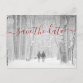 Elegant Modern Photo Wedding Save the Date Aankondigingskaart (Voorkant)