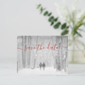 Elegant Modern Photo Wedding Save the Date Aankondigingskaart (Staand voorkant)
