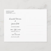 Elegant Modern Photo Wedding Save the Date Aankondigingskaart (Achterkant)
