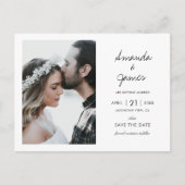 Elegant Modern Photo Wedding Save the Date Aankondigingskaart (Voorkant)