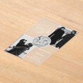 Elegant Modern Photo Wedding Save the Date Acryl Uitnodigingen (Laagn)