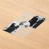 Elegant Modern Photo Wedding Save the Date Acryl Uitnodigingen (Laagn)