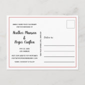 Elegant Modern Photo Wedding Save the Date Announc Aankondigingskaart (Achterkant)