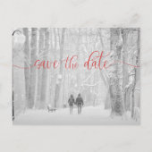 Elegant Modern Photo Wedding Save the Date Announc Aankondigingskaart (Voorkant)