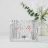 Elegant Modern Photo Wedding Save the Date Announc Aankondigingskaart (Staand voorkant)