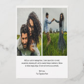 Elegant Modern Photo Wedding Save the Date Folie Uitnodiging (Achterkant)