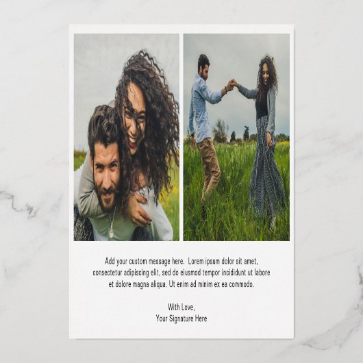 Elegant Modern Photo Wedding Save the Date Folie Uitnodiging (Achterkant)