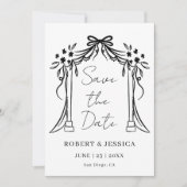 Elegant Modern Photo Wedding Save The Date Kaart (Voorkant)
