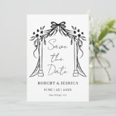 Elegant Modern Photo Wedding Save The Date Kaart (Staand voorkant)