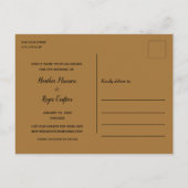 Elegant modern Photo Wedding White Save the Date Aankondigingskaart (Achterkant)