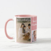 Elegant Modern Pink and White Mug with Family  Mok (Links)
