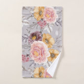  Elegant Modern Pink Floral Bad Handdoek (Handdoek)