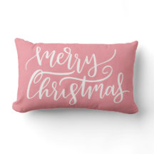 Elegant Modern Pink Merry Kerstkalligrafie