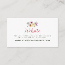 Elegant Modern Pink Paars Floral Wedding Website