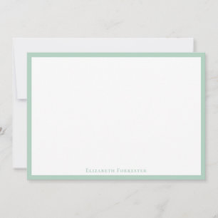 Elegant modern Pistachio Border Flat Note Card Notitiekaartje