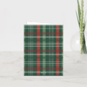 Elegant Modern Plaid Green Christmas (Achterkant)