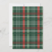 Elegant Modern Plaid Green Christmas Party Kaart (Achterkant)