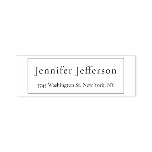 Elegant Modern Plain Professional Zelfinktende Stempel (Design)