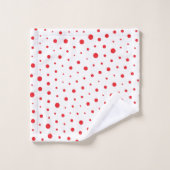 Elegant Modern Polka Dots - Rood - Pas BG aan Bad Handdoek (Wasdoekje)