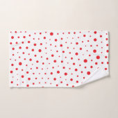 Elegant Modern Polka Dots - Rood - Pas BG aan Bad Handdoek (Handdoek)
