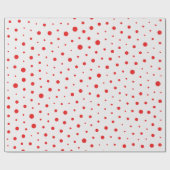Elegant Modern Polka Dots - Rood - Pas BG aan Cadeaupapier (Vlak)
