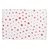 Elegant Modern Polka Dots - Rood - Pas BG aan Kussensloop (Achterkant)