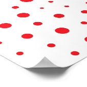Elegant Modern Polka Dots - Rood - Pas BG aan Poster (Hoek)