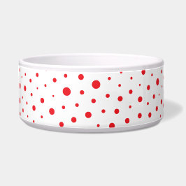 Elegant Modern Polka Dots - Rood - Pas BG aan Voerbakje