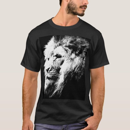 Elegant modern Pop Art Lion Head aanpassen T-shirt (Voorkant)