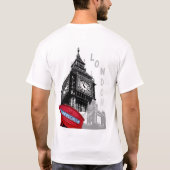 Elegant Modern Pop Art London Big Ben Clock T-shirt (Achterkant)