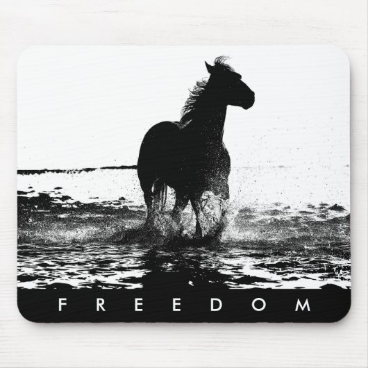 Elegant modern Pop Art Running Horse aanpassen Muismat (Voorkant)