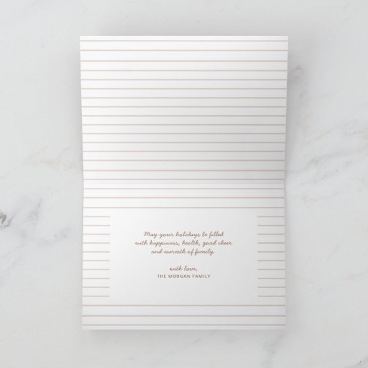 Elegant Modern Prettige feestdagen fotokaart (Binnen)