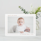 Elegant Modern Prettige feestdagen fotokaart Feestdagenkaart (Staand voorkant)