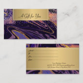 Elegant Modern, Professional Abstract Gold Confett Kortingskaartje (Voorkant / Achterkant)