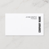 Elegant Modern Professional Black White Top Visitekaartje (Voorkant)