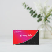 Elegant Modern Professional Bright Crimson Visitekaartje (Staand voorkant)